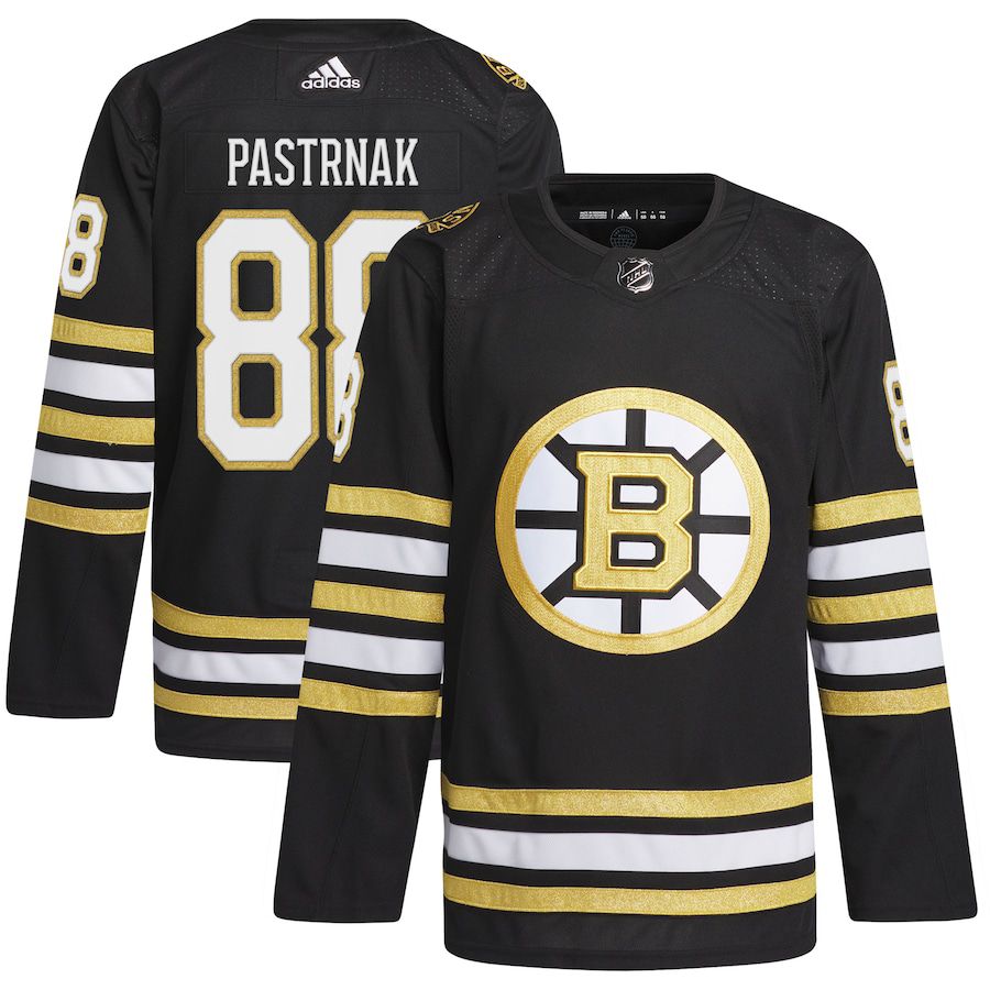 Men Boston Bruins 88 David Pastrnak adidas Black Primegreen Authentic Pro Player NHL Jersey